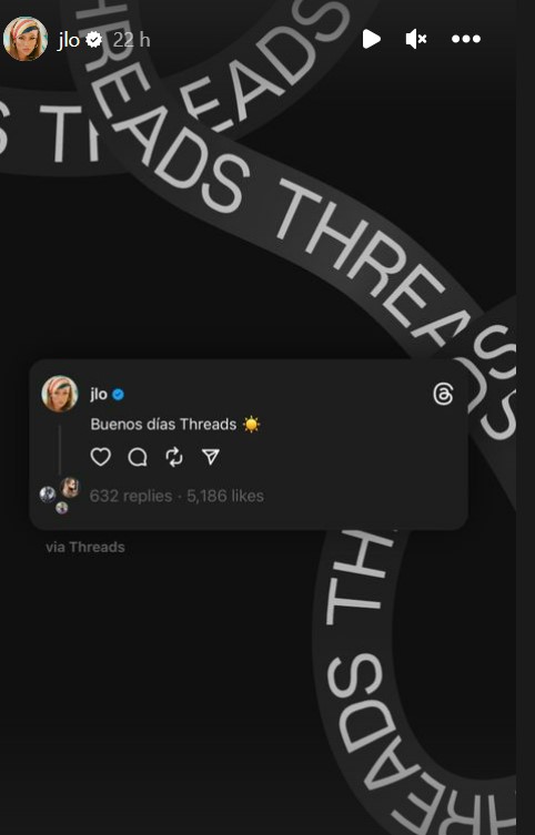 JLo e altri vip sono su Threads