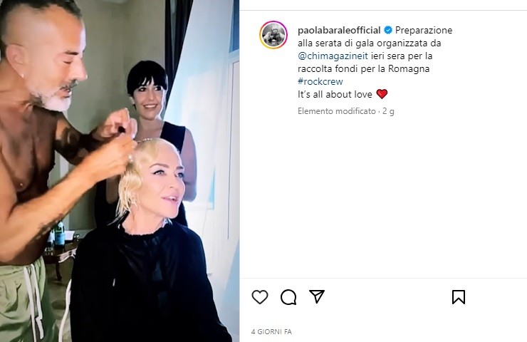 paola barale cambio look