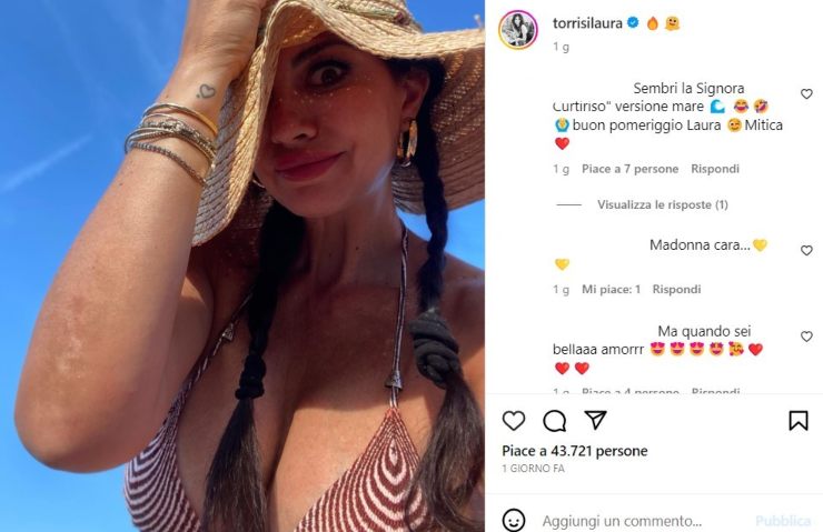 Laura Torrisi, la foto in bikini