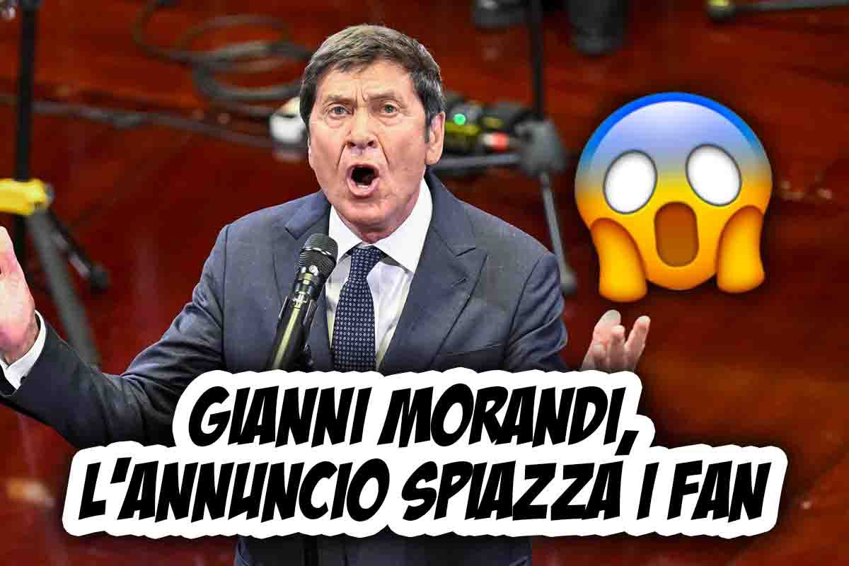 Gianni Morandi, l'annuncio sui social