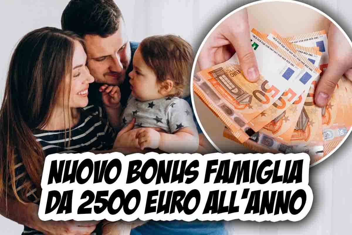 Bonus famiglia di 2500 euro: ecco per chi