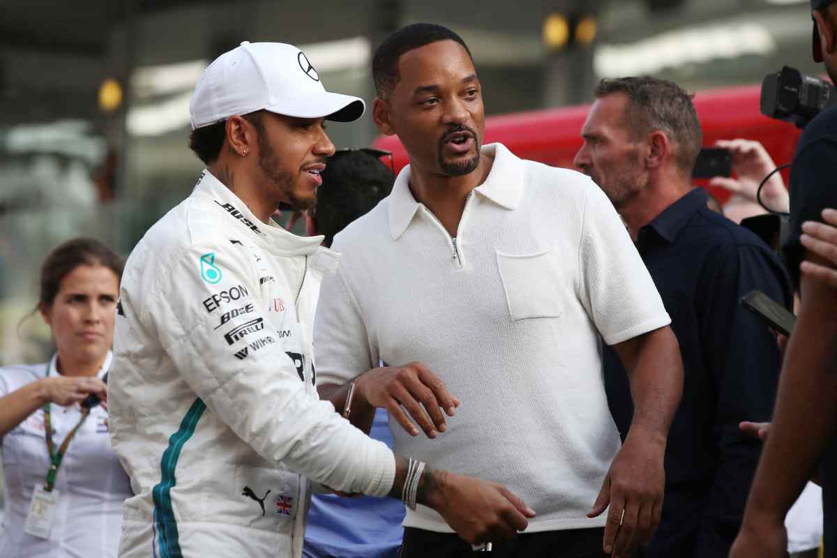 Hamilton sulla Ferrari stories Will Smith